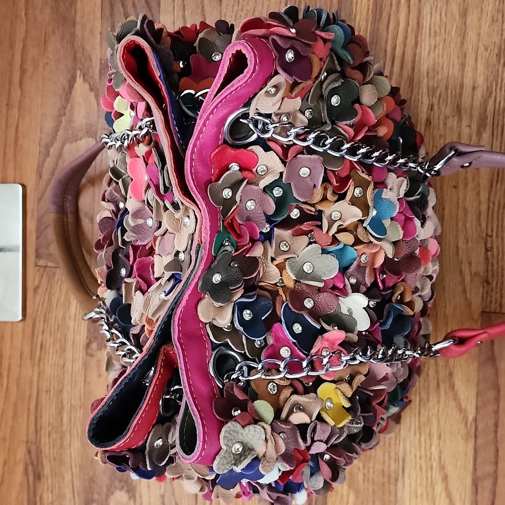 Ameri Leather Willet Shoulder Hobo Bag Embellishe… - image 3